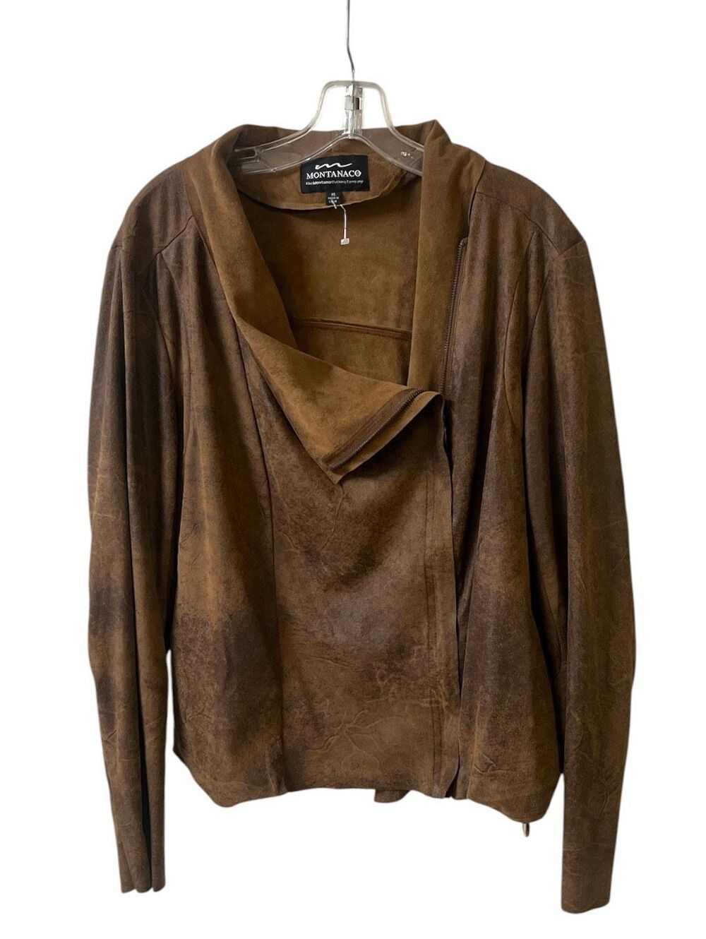 Montanaco faux suede zip front jacket sz XL